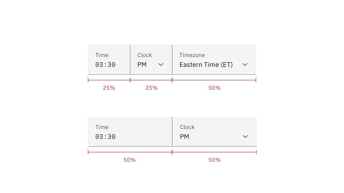 Structure for a time picker Structure for a time picker