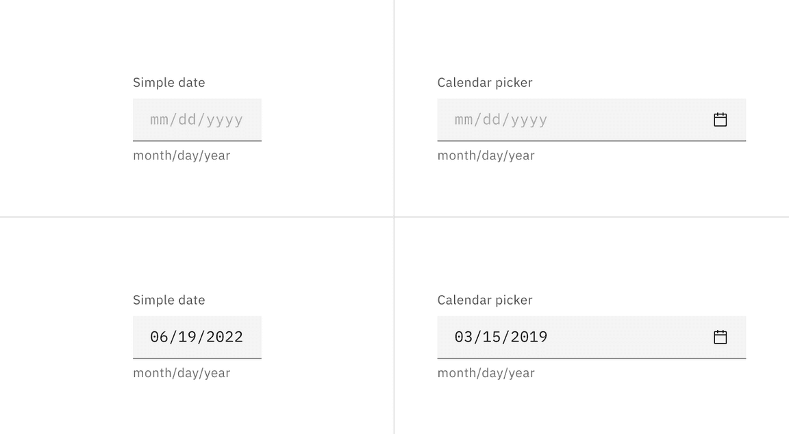 Default date picker input colors Default date picker input colors