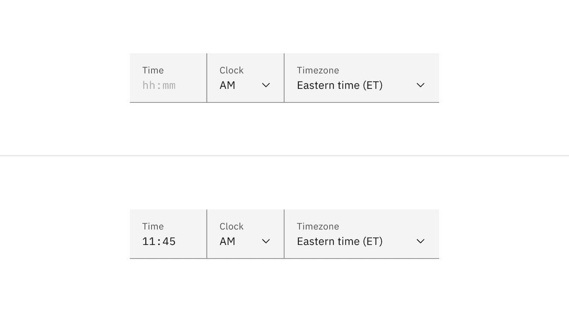 Fluid time picker input colors Fluid time picker input colors